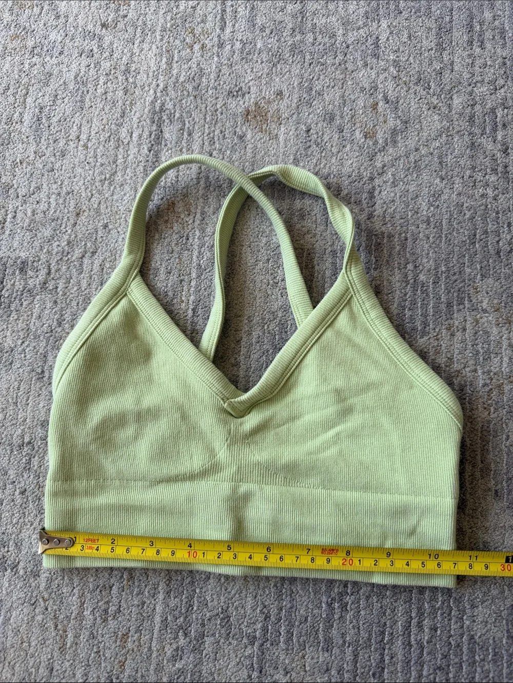 ALO Yoga Iced Green Tea Cross-Back Seamless Sports Bra